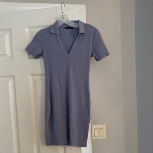 Zara Elegant Lavender Polo Dress